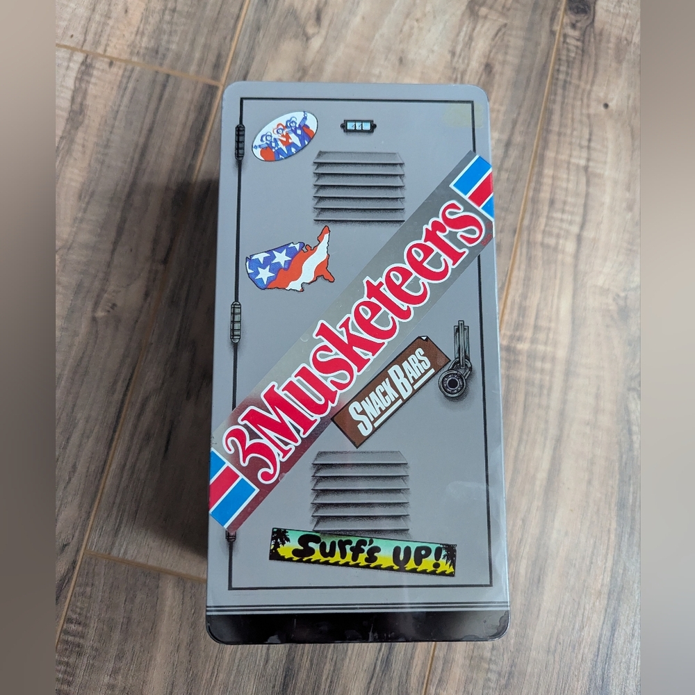 3 Musketeers Bar Vintage Rare Collectible Rectangular Tin. 1989 Locker Tin.